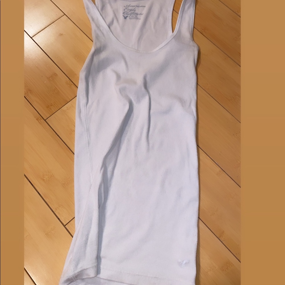 White tight tank top